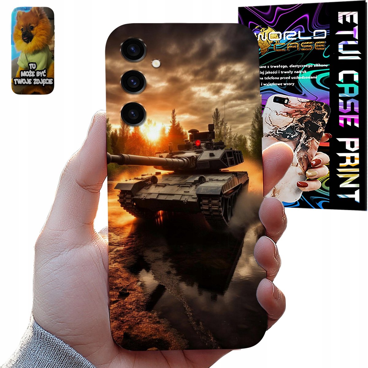 Hoesje voor Samsung Galaxy S24 Tank Tanks Militaire Oorlogspatronen + Glas