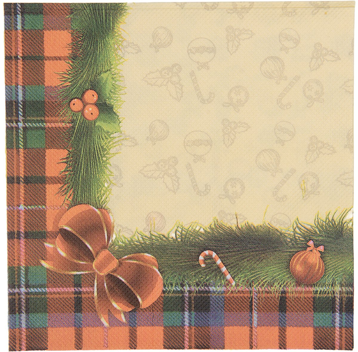 Clayre & Eef Servetten Papier Set van 20 33x33 cm Geel Papier