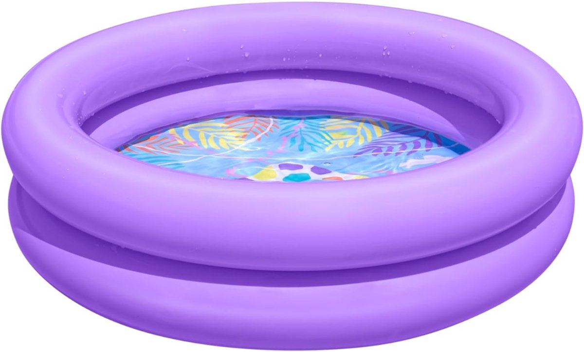 DnA® Kinderzwembad - Kinderzwembad Met Glijbaan - Speelzwembad - Kinderzwembad Playcenter - Paars - 61cm x 61cm x 15cm