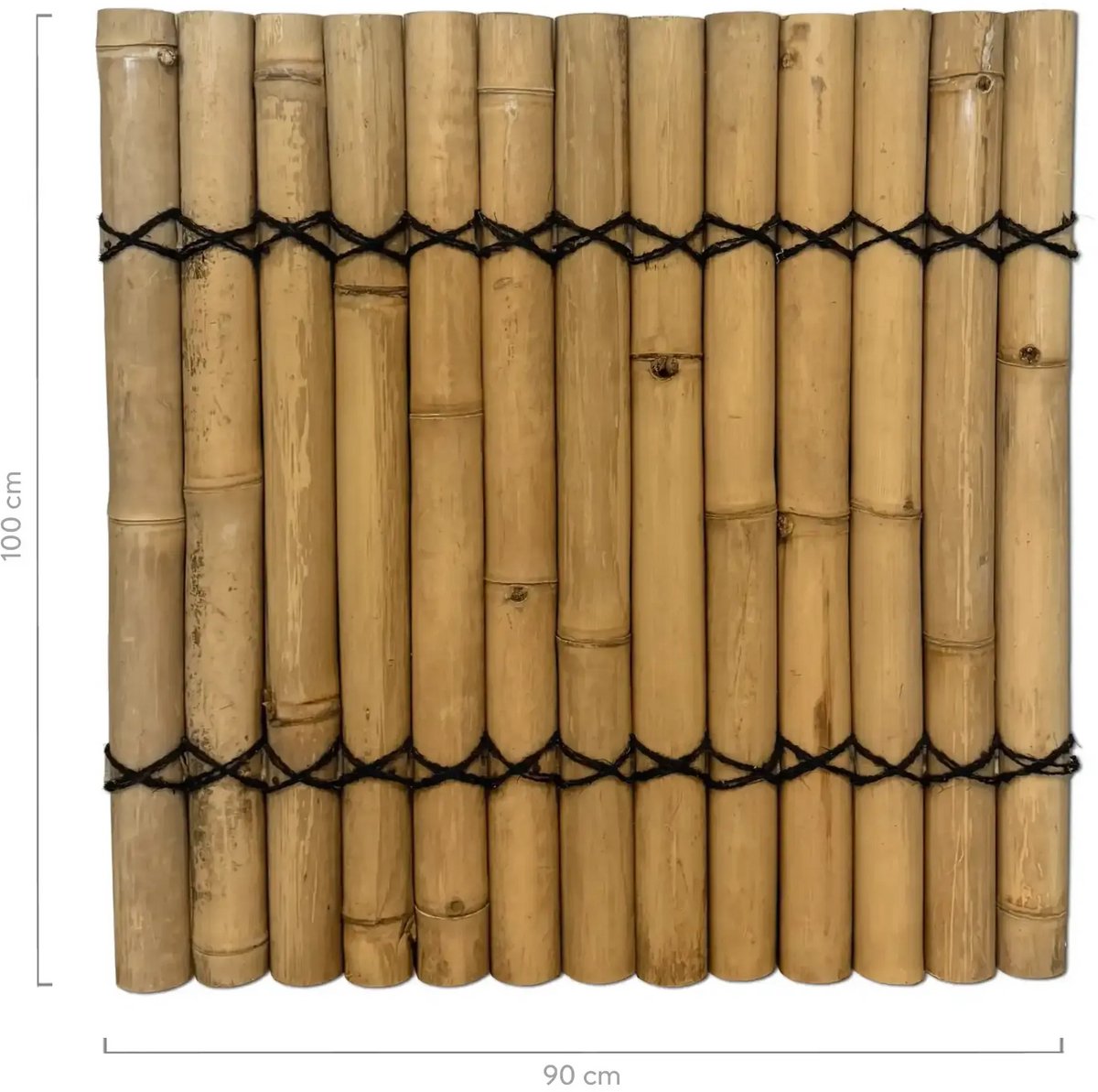 Masters of Bamboo® Bamboe Schutting Halfrond - 90 x 100 cm - Naturel - Tuinscherm / Bamboe scherm / Balkonscherm