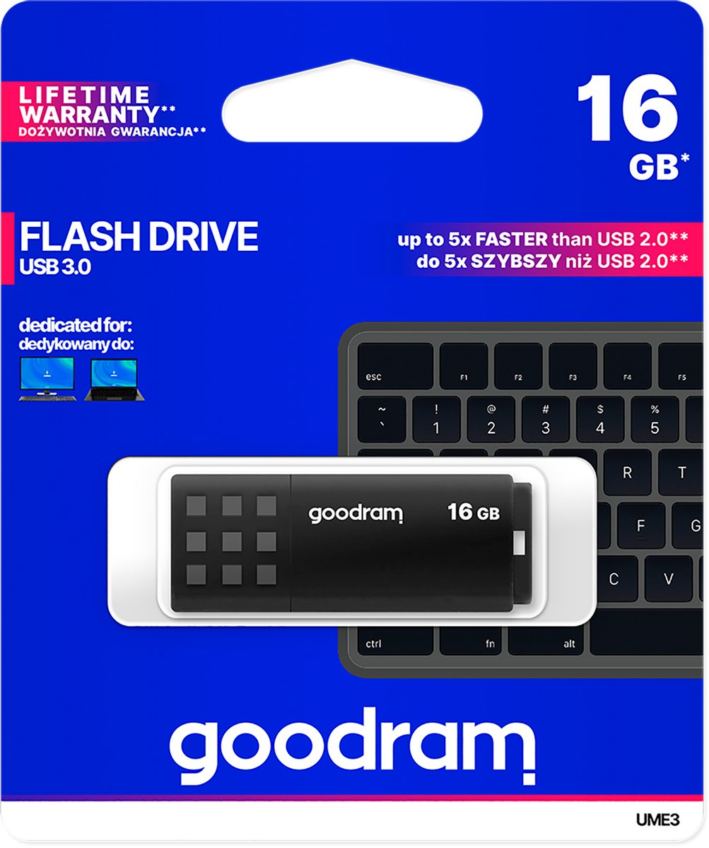 Goodram UME3 USB flash drive 16 GB USB Type-A 3.2 Gen 1 (3.1 Gen 1) Zwart