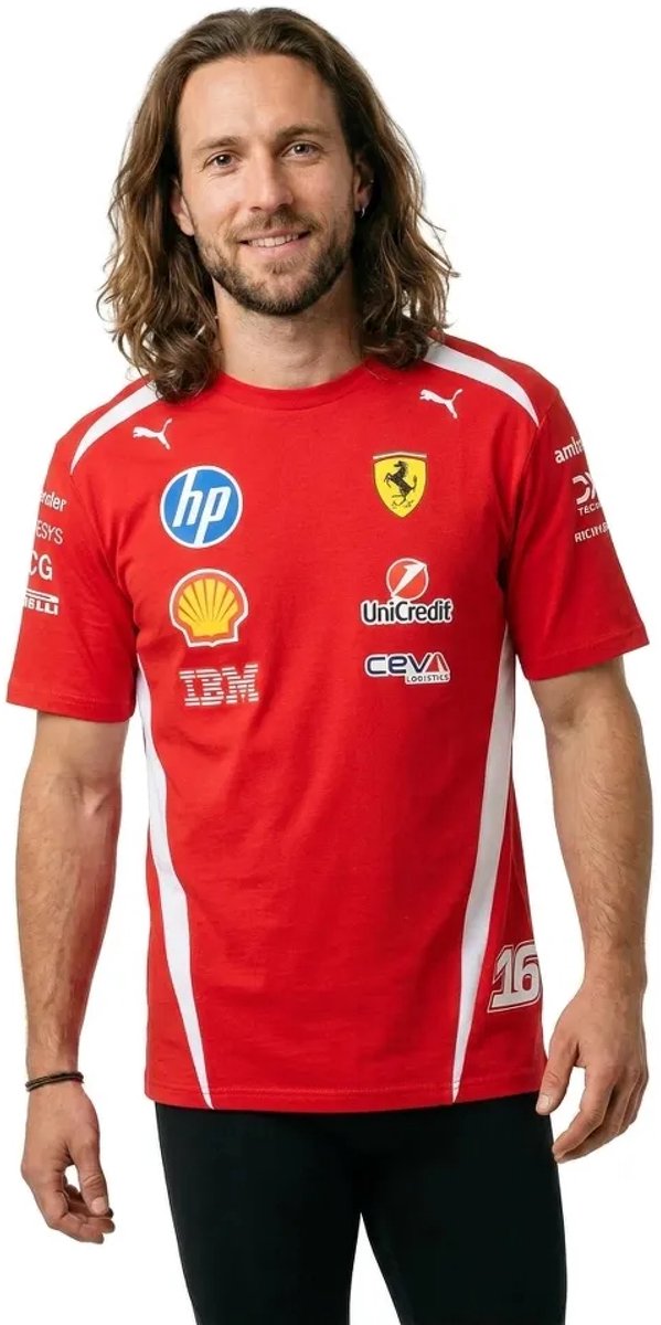 Puma Sf Ferrari Drivers Replica T-shirt Met Korte Mouwen L Man Rood