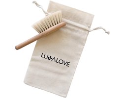 Lullalove - Babyborstel van Geitenhaar - Zacht - Houten Handvat