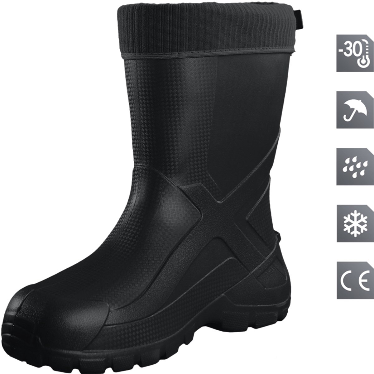 Dry Walker Xtrack Short - EVA Werklaarzen - Zwart - Maat 45