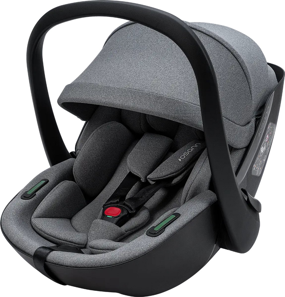 Osann Cuddle i-Size Autostoel 40-150 cm – Isofix – R129 – Groep 0/1/2/3 – Verstelbare Hoofdsteun & Comfort Insert - Grijis