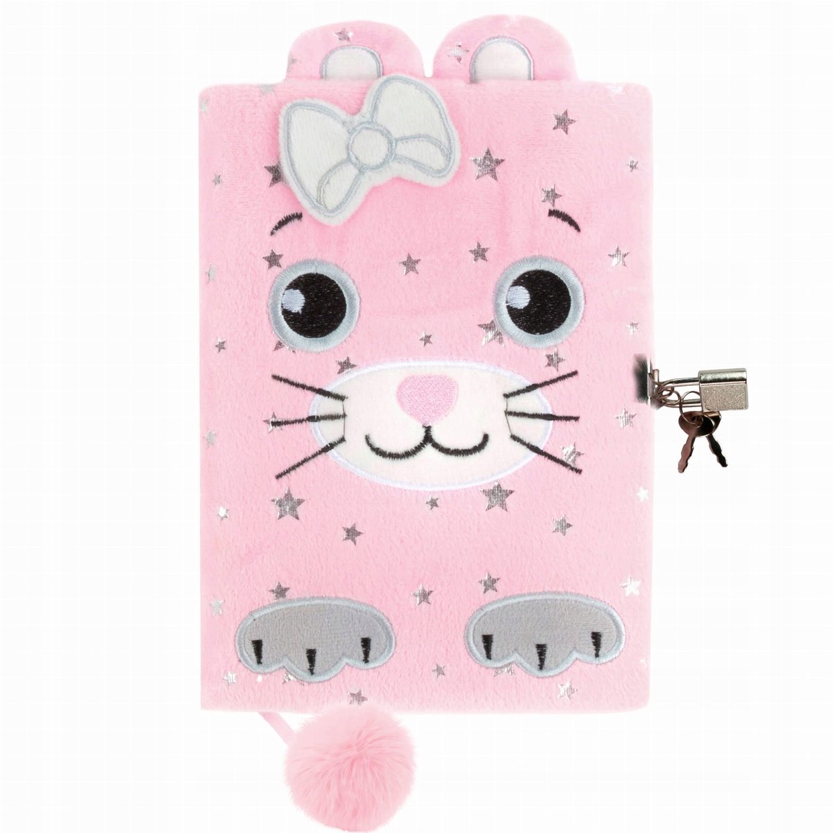Derform - Pluche Dagboek - Kattenthema - Met Slot - Kidea
