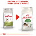 Vergelijking van de oude en nieuwe Royal Canin Outdoor kattenvoer verpakking.
