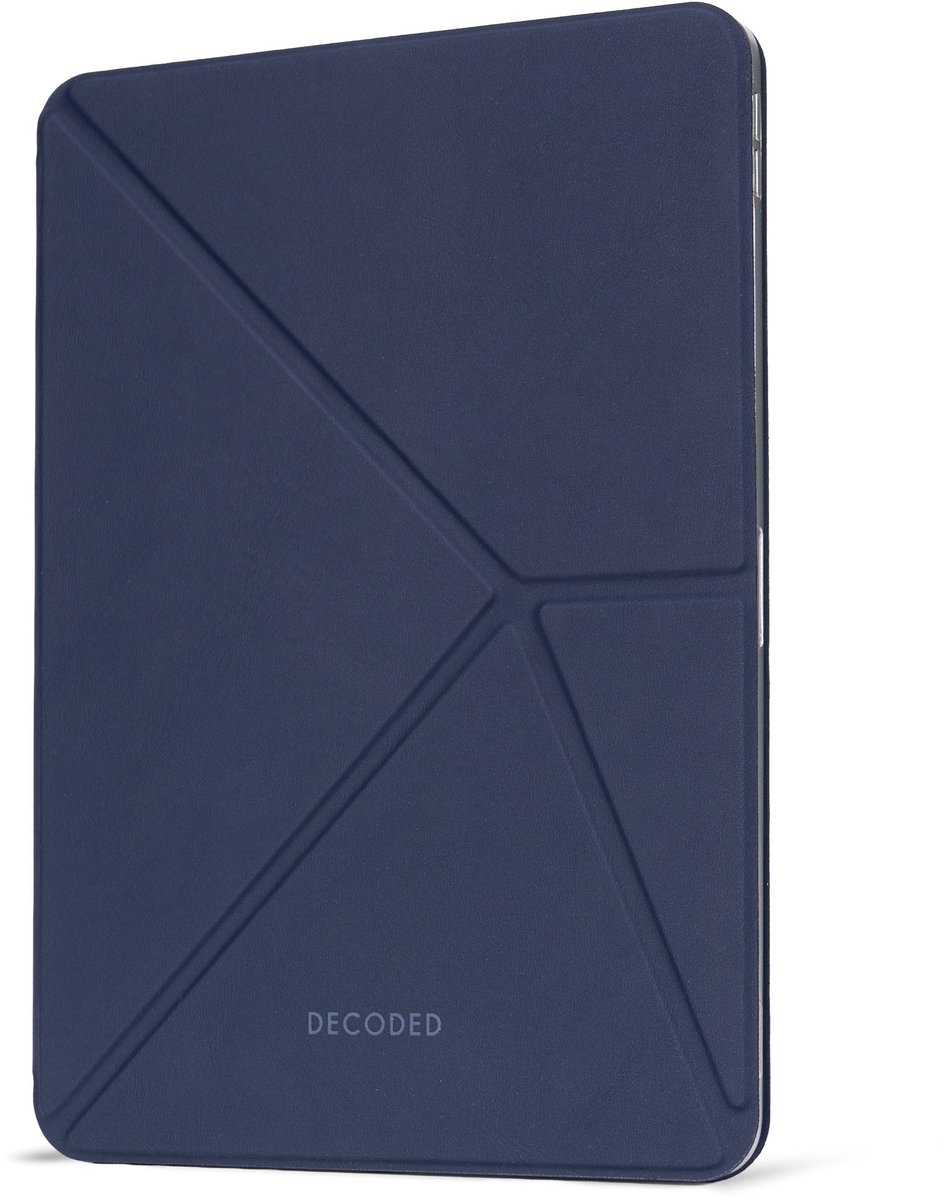 DECODED Siliconen Slim Folio Case voor iPad Air 11 Inch - Beschermhoes met Standfunctie, Auto Wake/Sleep, Magneetsluiting en Microvezel Voering - Blauw