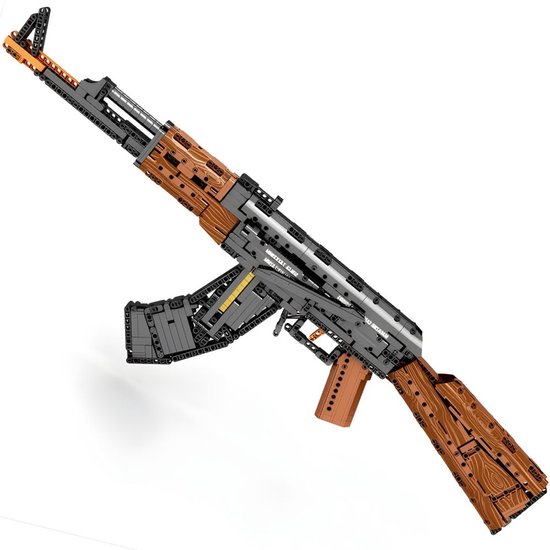 Reobrix 7 7005 AK-47 Assault Rifle bouwset | WW2 army ops pistool modelbouw | Creator classic battlefield guns bouwpakket | Technische Educatief militair & leger speelgoed voor volwassenen | Geschikt voor Lego technic | Bouwdoos met 1238 bouwstenen