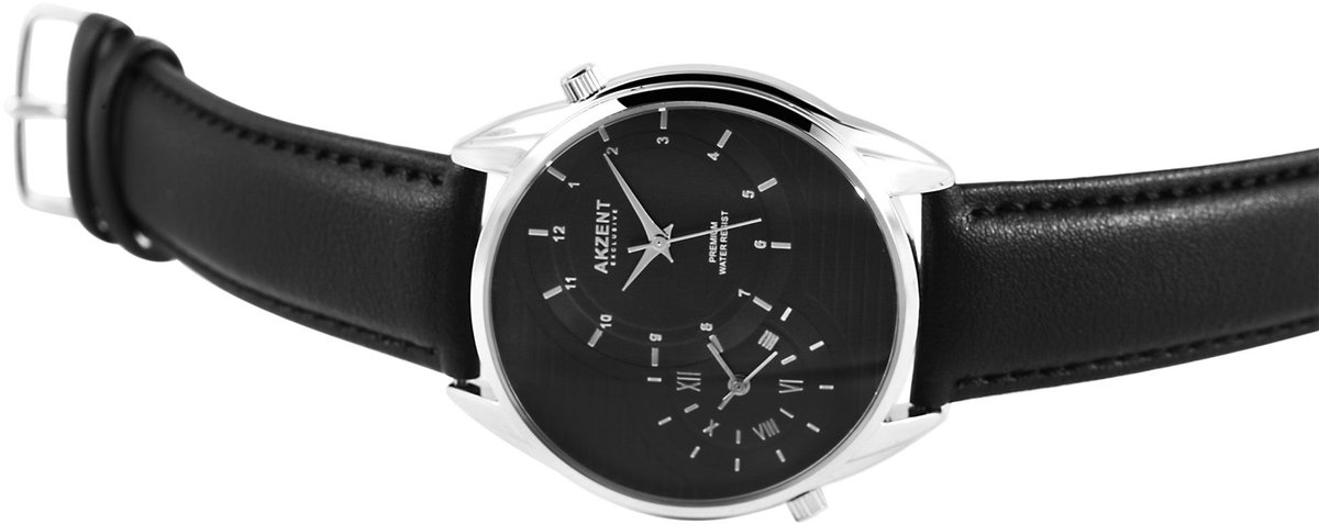 AKZENT Herenhorloge van imitatieleer Reda AKZENT EXCLUSIVE herenhorloge met imitatieleren band