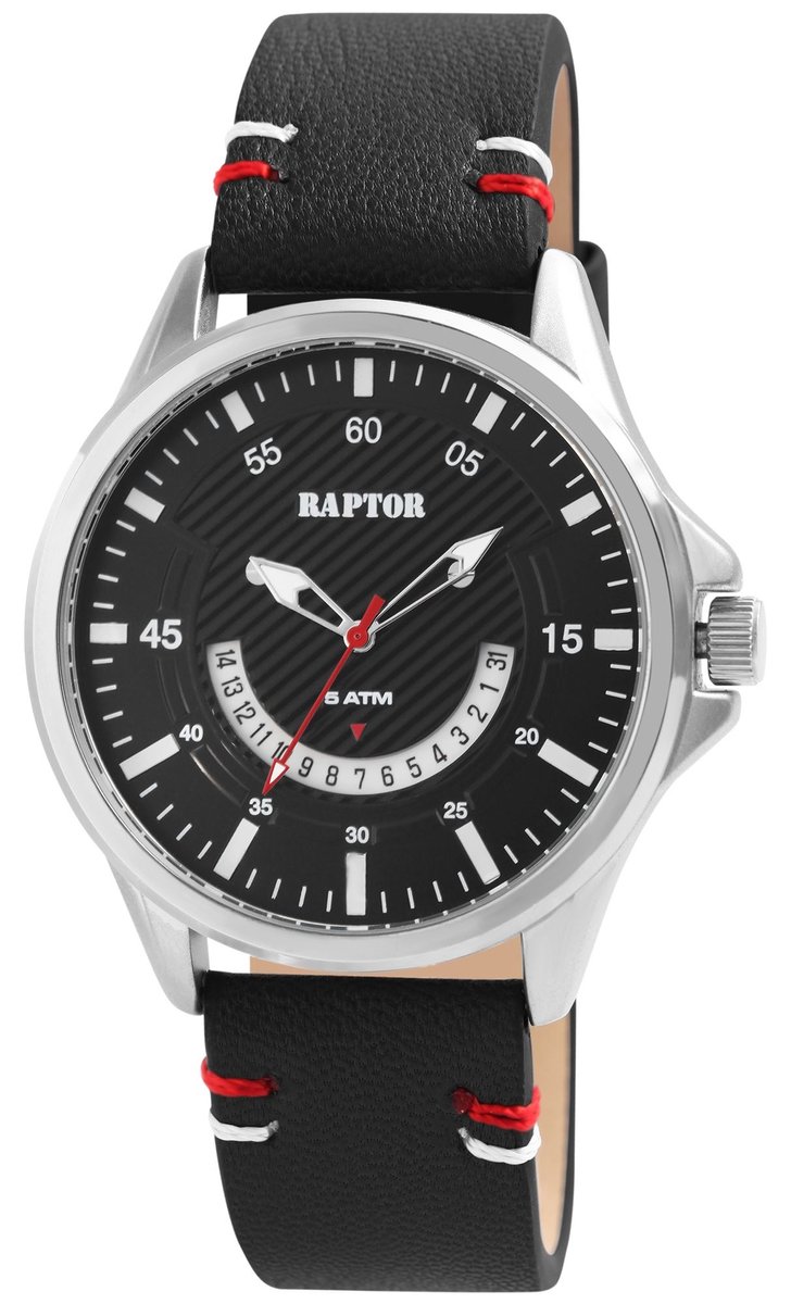 Raptor herenhorloge echt leer Semias, mineraalglas