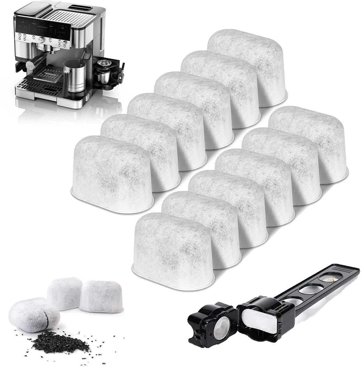 Actieve Koolstoffilters - Ideaal voor Ninja Koffiezetapparaten - 12 Stuks