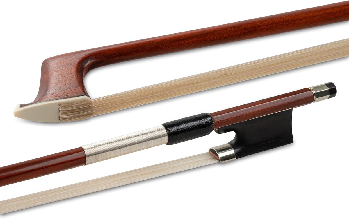 Vioolstrijkstok - Strijkstok voor viool - Muziek maken - Ronde pernambuco stang - 4/4 - Bruin