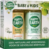 Happy Earth Baby & Kids Startersset - 100% Natuurlijk - Babygeschenkset - Reisverpakking - Babyverzorging - 2 x 100ml
