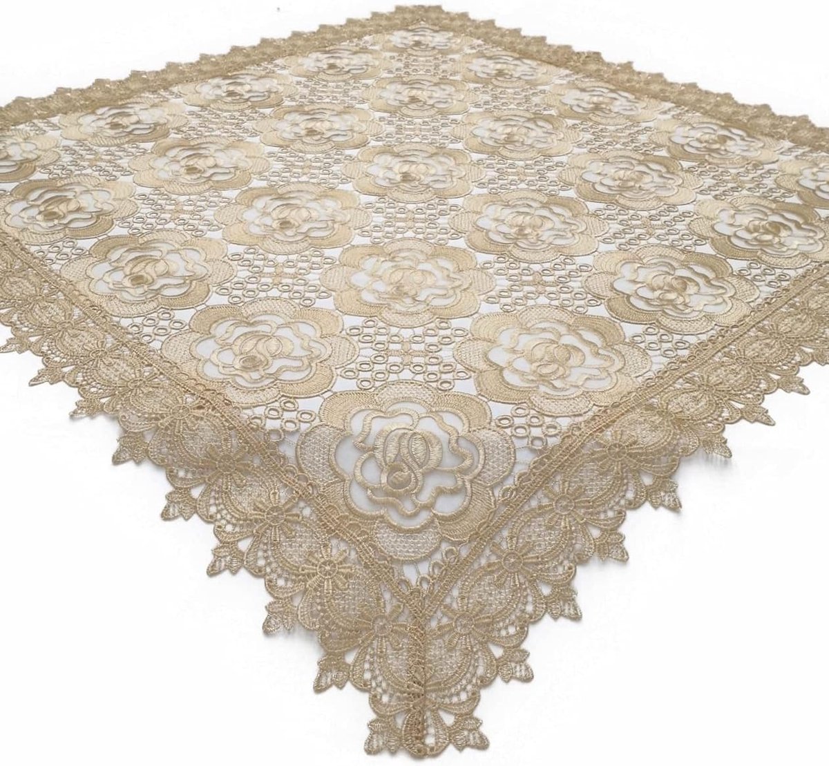 Tafelkleed Hoekig - Moderne Deken - Eettafel Decoratie - Bloemen Patroon - 85x85cm
