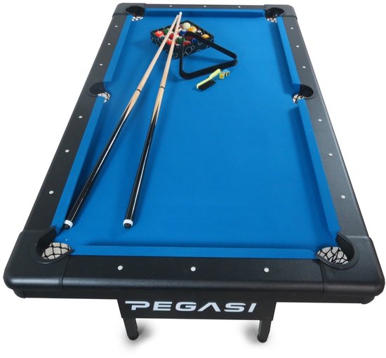 Pegasi Pooltafel Foldy 6FT - inklapbaar Foldy - Zwart - Pooltafel voor thuis - Pooltafel inklapbaar van Merkloos — afbeelding 2
