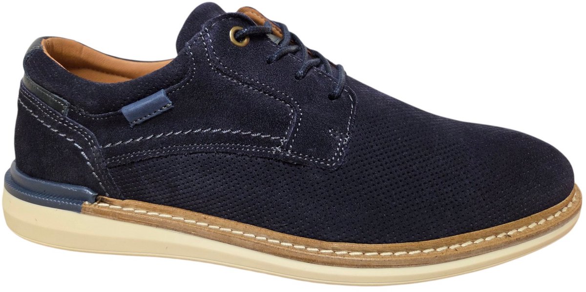 Bufflox Viena Blue Veterschoenen Blauw Suede Heren - Blauw - 41