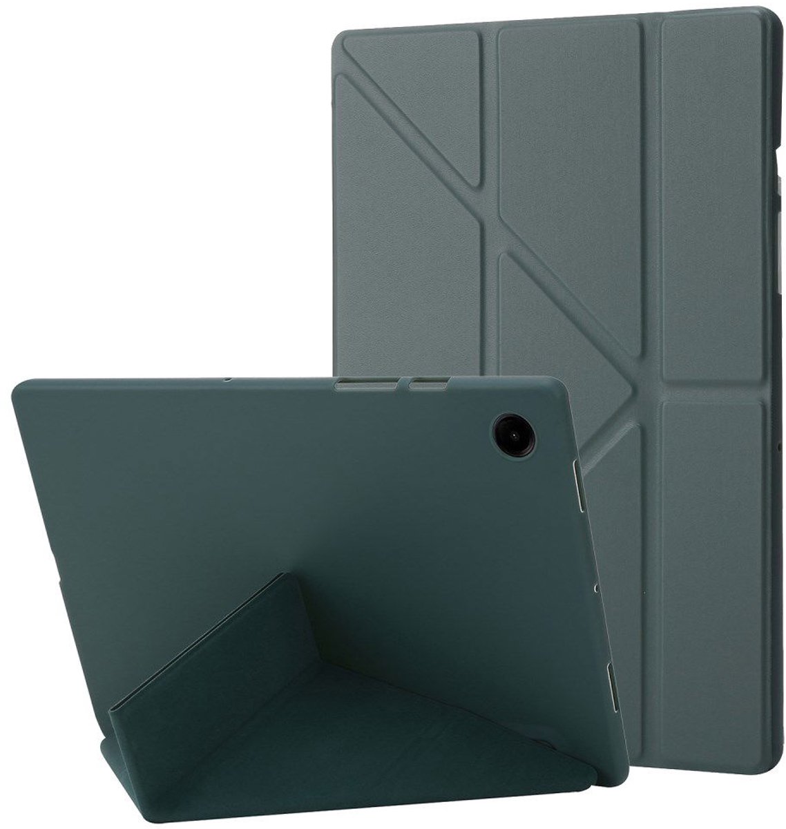 Samsung Galaxy Tab A11 Plus / Tab A9 Plus Origami Standaard Bookcase Donkergroen