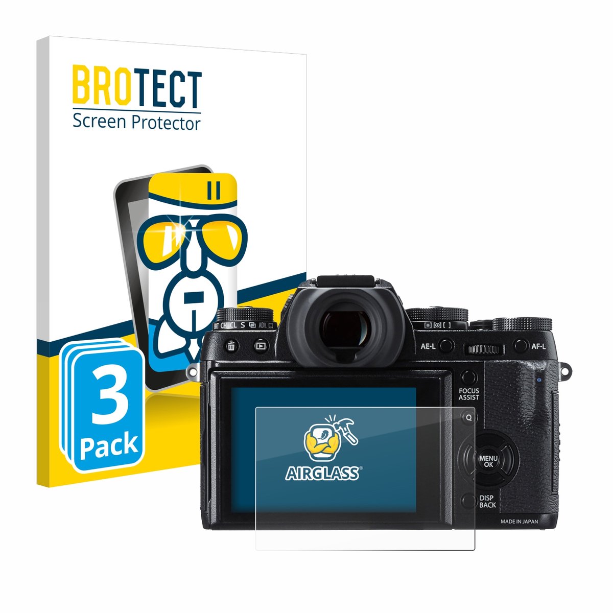 Screenprotector 3 Stuks voor Fujifilm X-T1 Beschermglas transparant