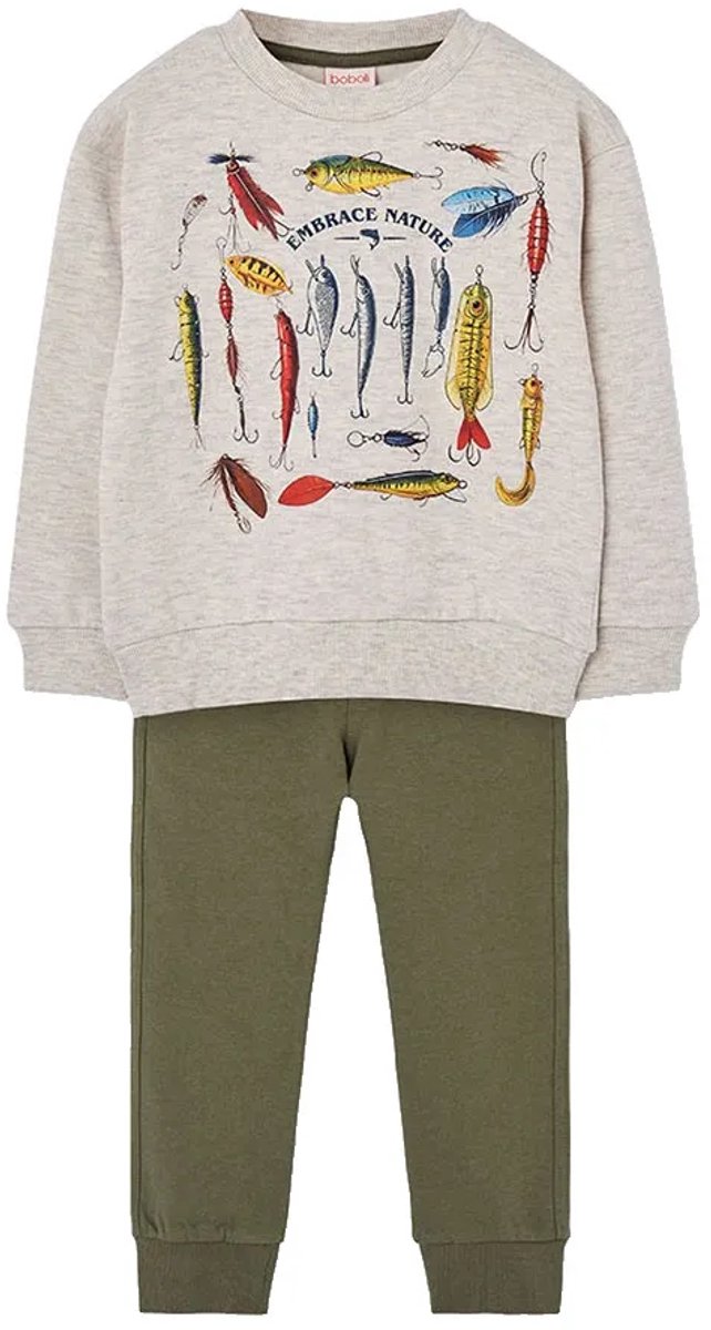 Boboli Fleece Trainingspak Grijs 6 Years Jongen