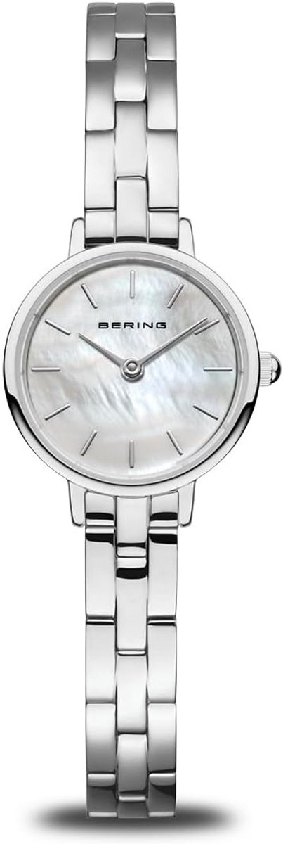 Elegant Analoog Horloge voor Dames met Zilverkleurige Roestvrijstalen Band
