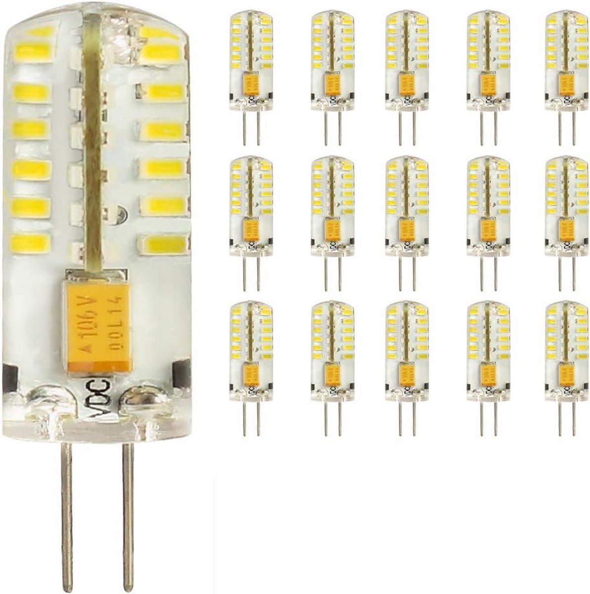 Set van 15 G4 LED Lampjes 3W Warm Wit 12V Capsule Spots