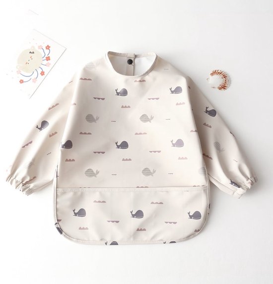 Dutsi - Tablier enfant - Déperlant et ajustable - 12-18 mois - Baleine