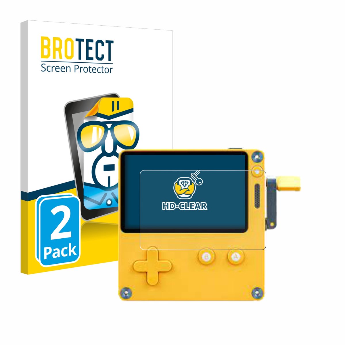 BROTECT - Screenprotector voor Panic Playdate - Folie Beschermfolie transparant 2 Stuks