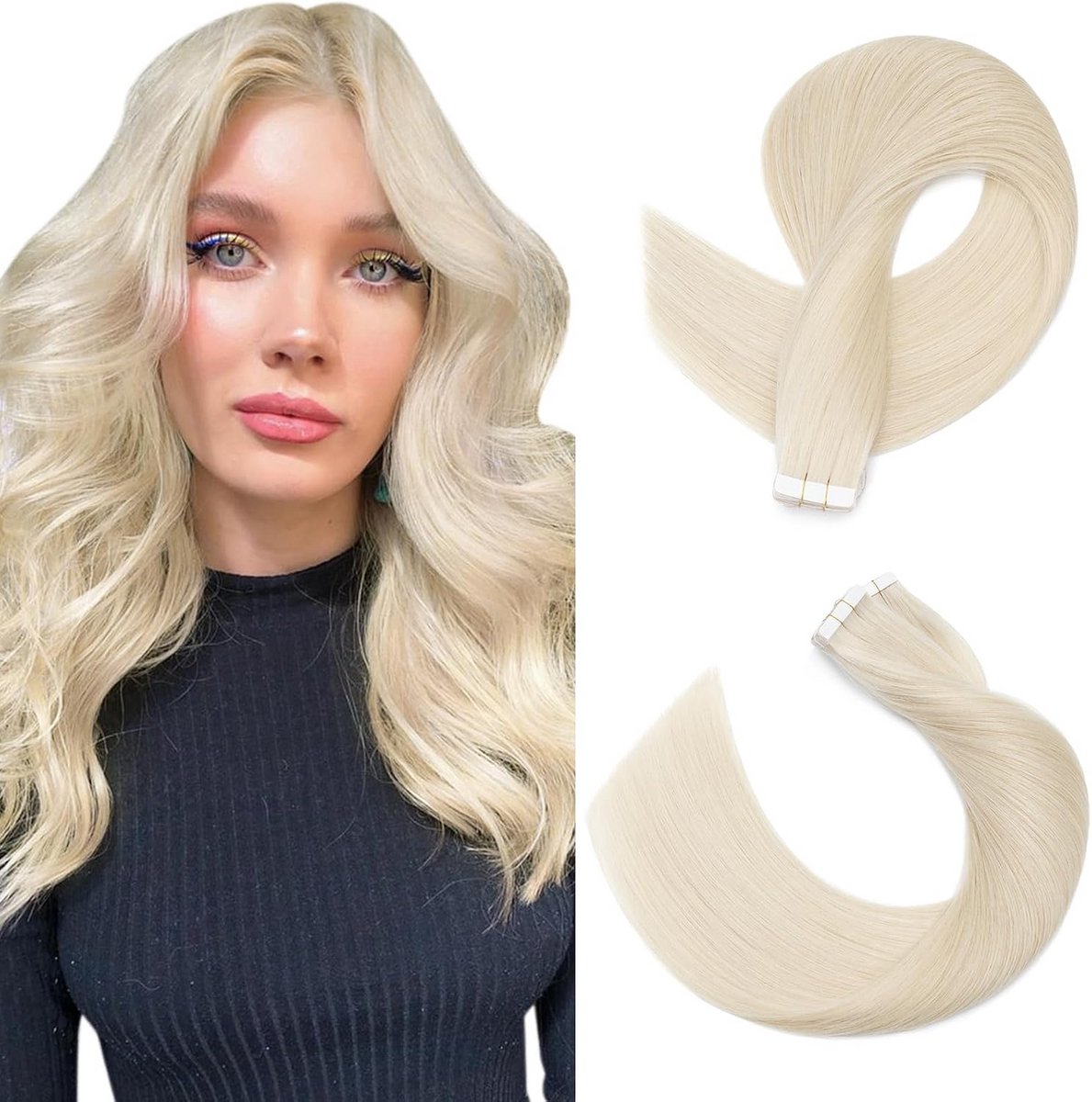 Onzichtbare Tape Extensions Echt Haar 40 cm - 10 Stuks Natuurlijke Haarverlenging