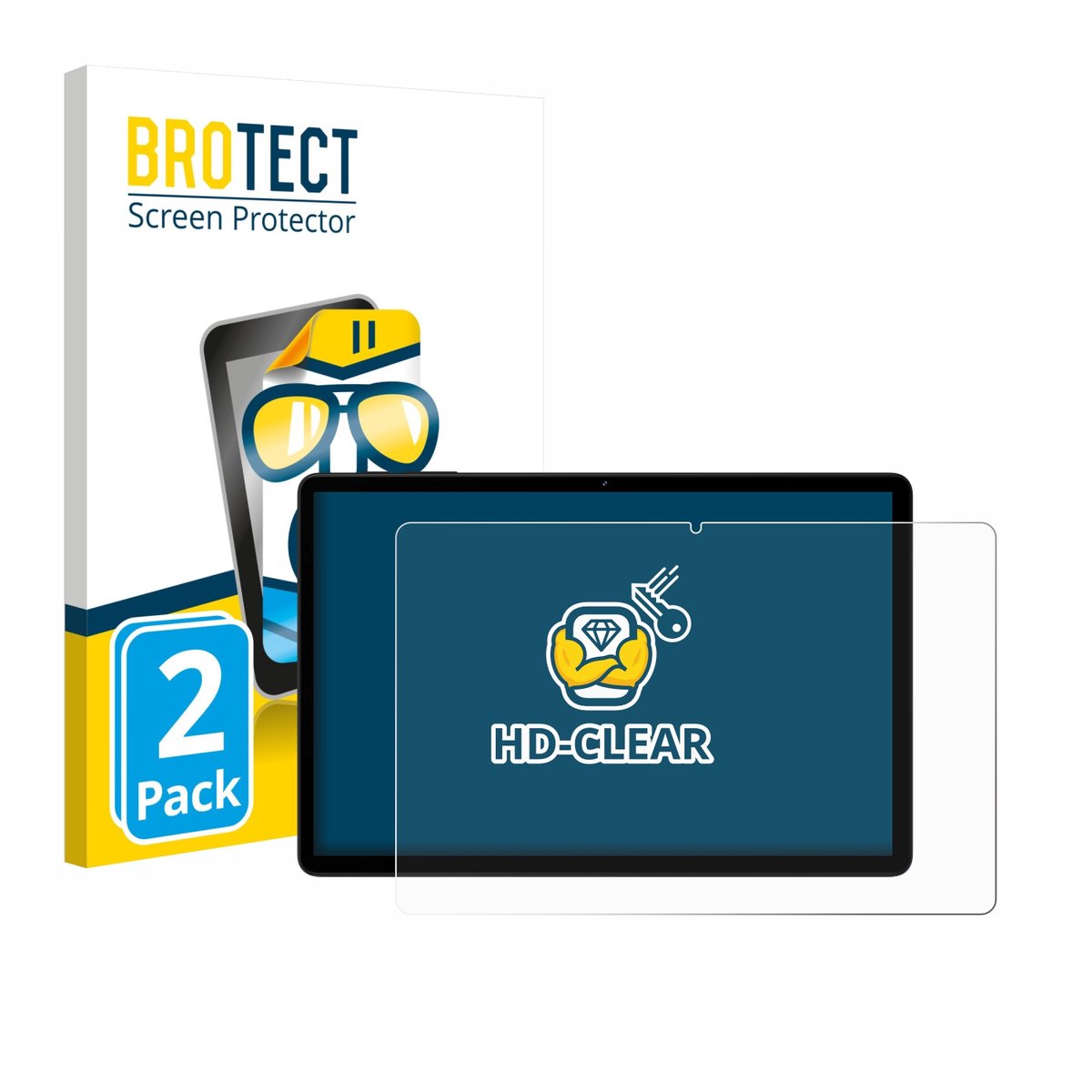 BROTECT - Screenprotector voor Doogee Tab G6 - Folie Beschermfolie transparant 2 Stuks