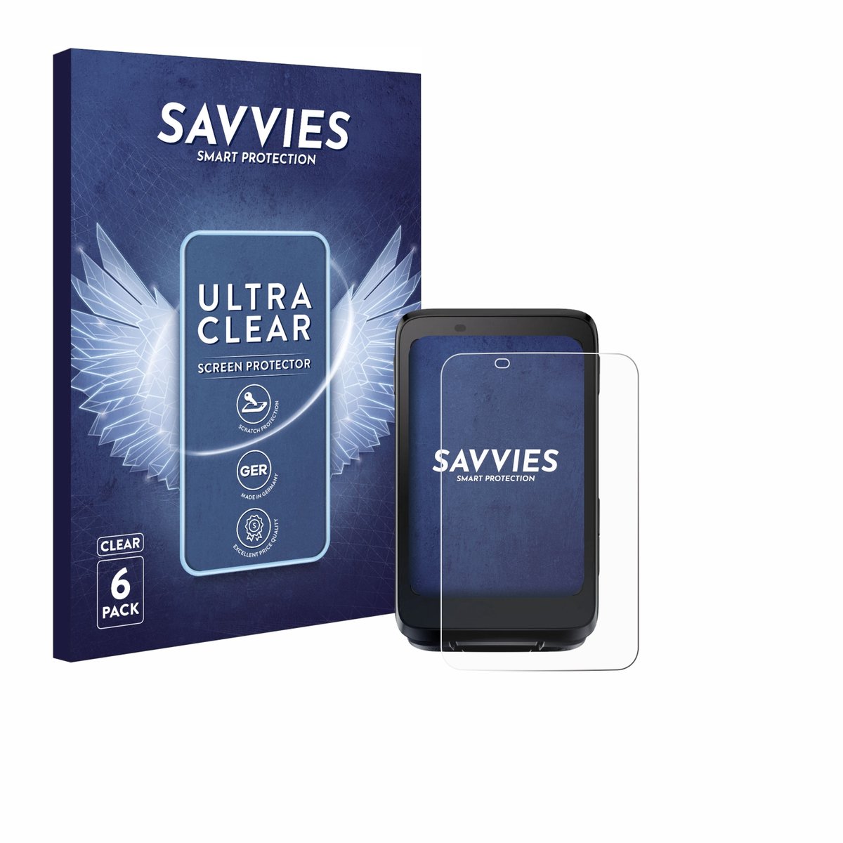 Savvies - Screenprotector voor igpsport BiNavi - Folie Beschermfolie transparant 6 Stuks
