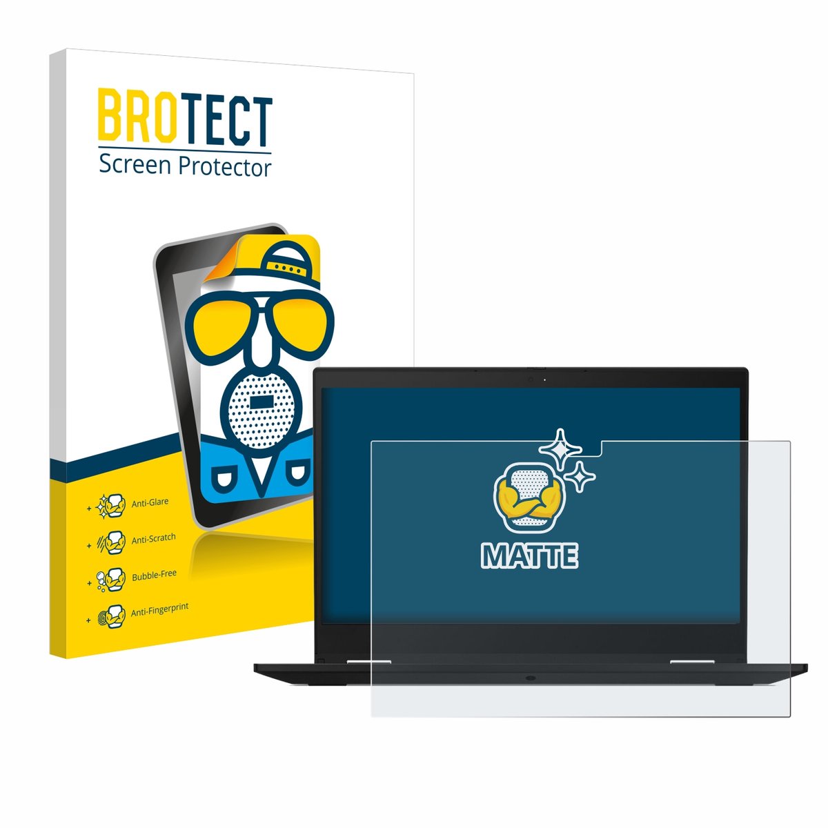 BROTECT - Screenprotector voor Lenovo ThinkPad X13 Yoga Gen 1 - Folie Beschermfolie matte