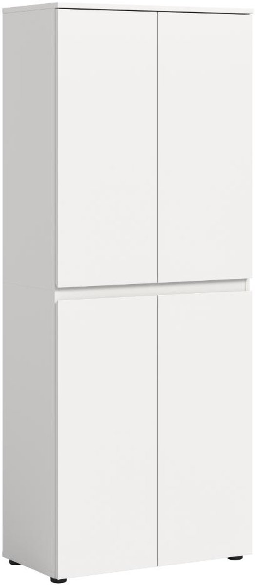 Scarpa kledingkast 4 deuren wit.