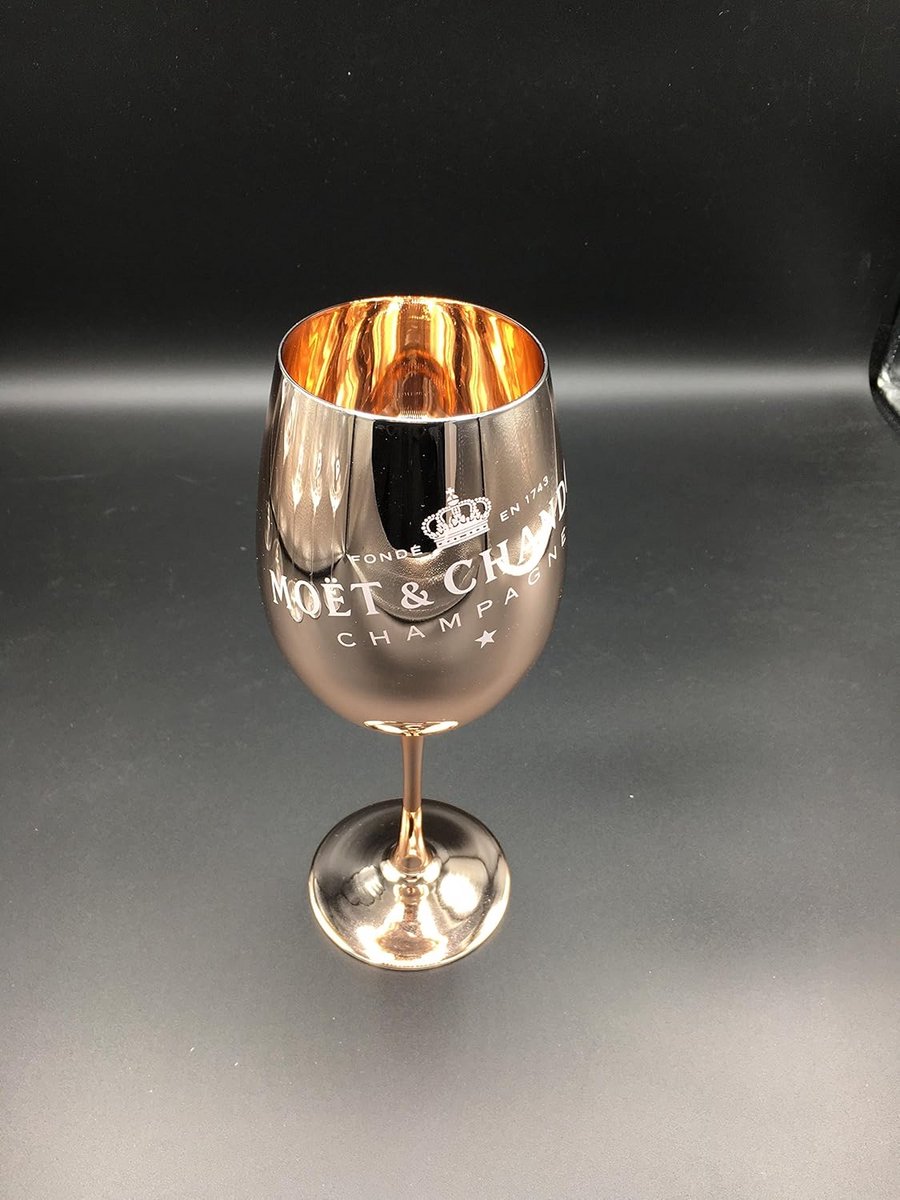 Champagneglas Koper Kleur Echt Glas Luxe Gift Emotie