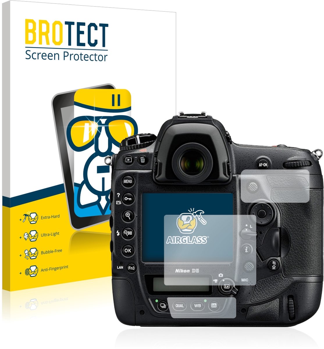 Screenprotector voor Nikon D5 Beschermglas transparant