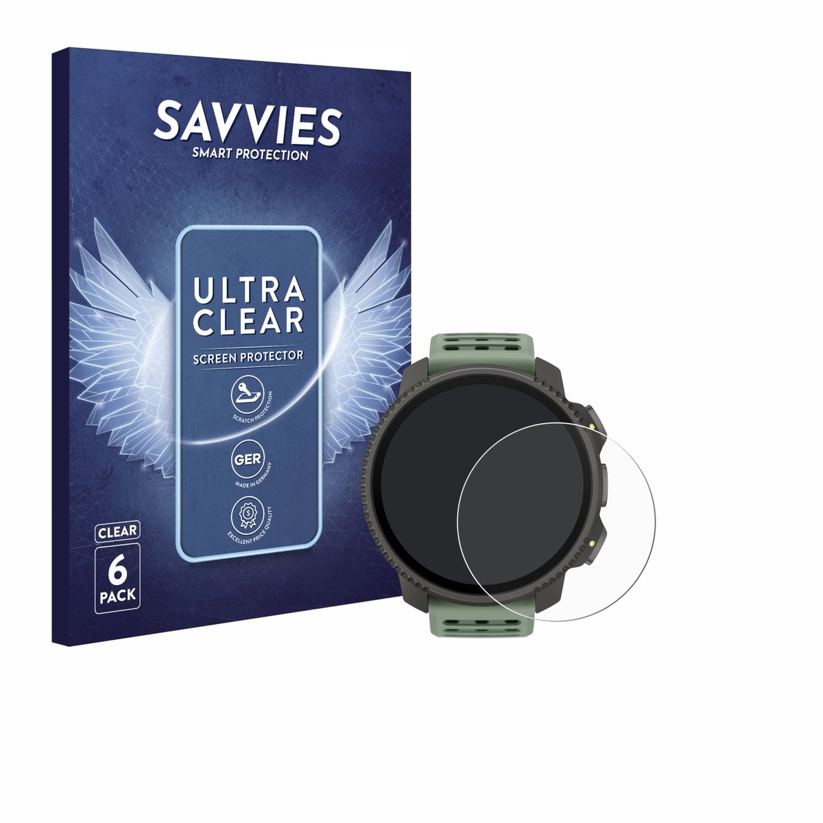Savvies - Screenprotector voor Suunto Vertical 2 - Folie Beschermfolie transparant 6 Stuks