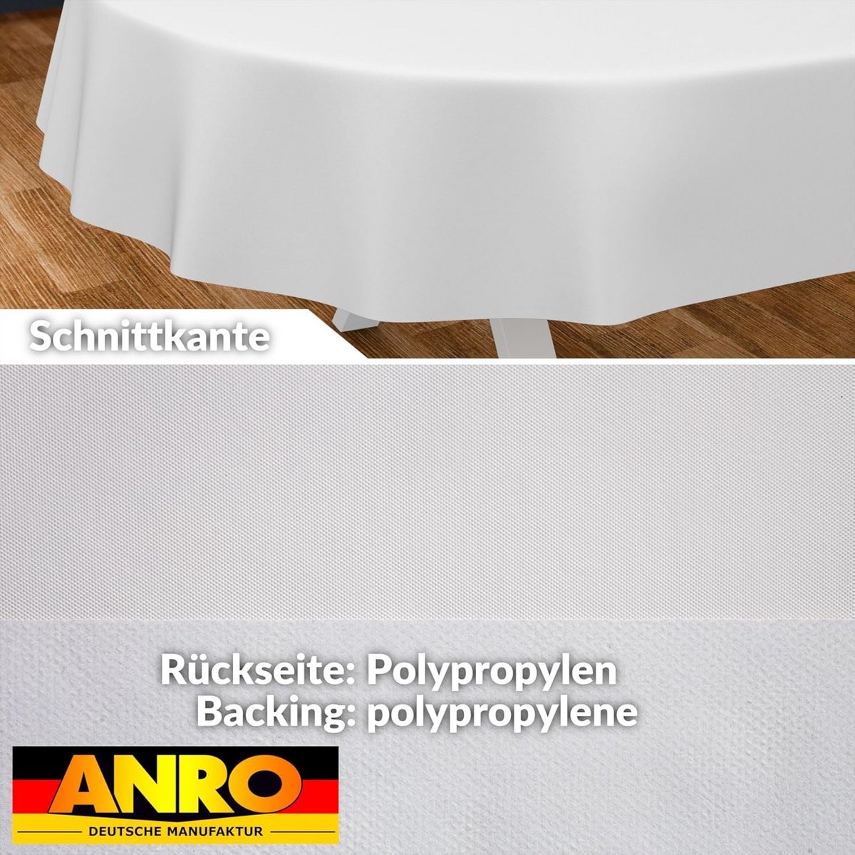 Ovaal Tafelkleed Wit 200x140 cm - Afwasbaar en Waterdicht voor Binnen & Buiten