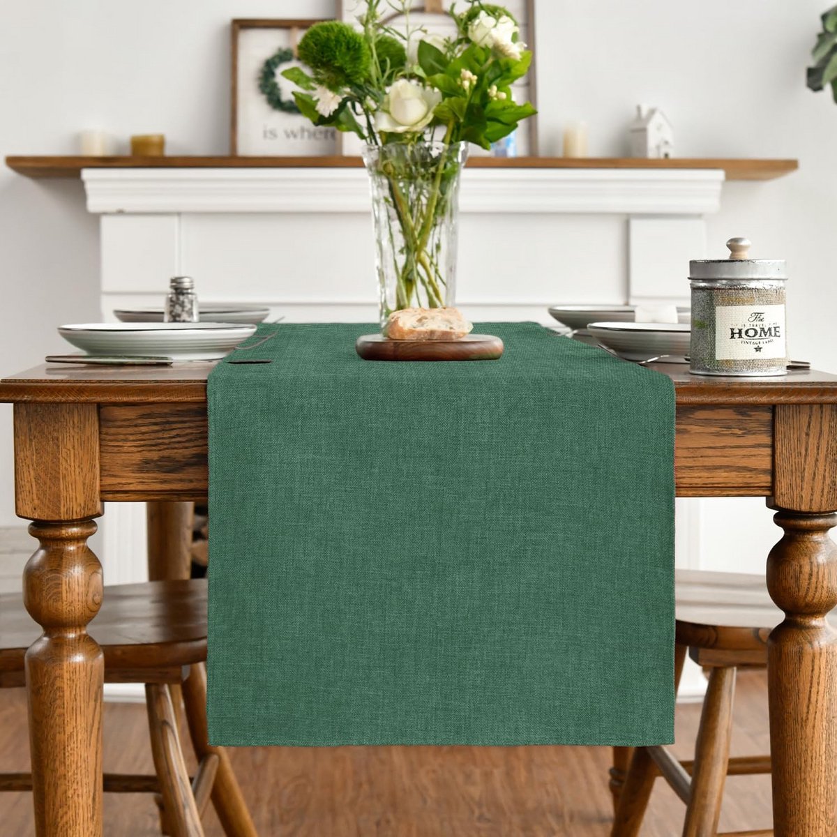 Lange Tafelloper Groen Bos Seizoenstafeldecoratie 40x240cm