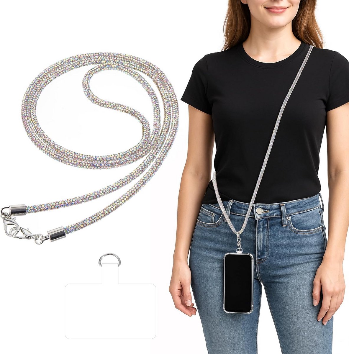 Universele Crossbody Telefoonkoord met Anti-diefstal Band voor Smartphones