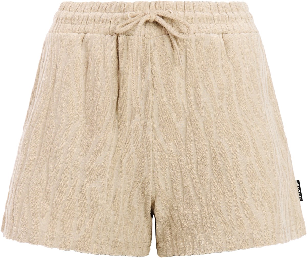 Protest PRTEncore Korte broek Dames Tailleband elastiek Normale pasvorm Bamboobeige