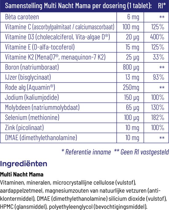 VitaKruid Multi Dag & Nacht Mama 180 tabletten