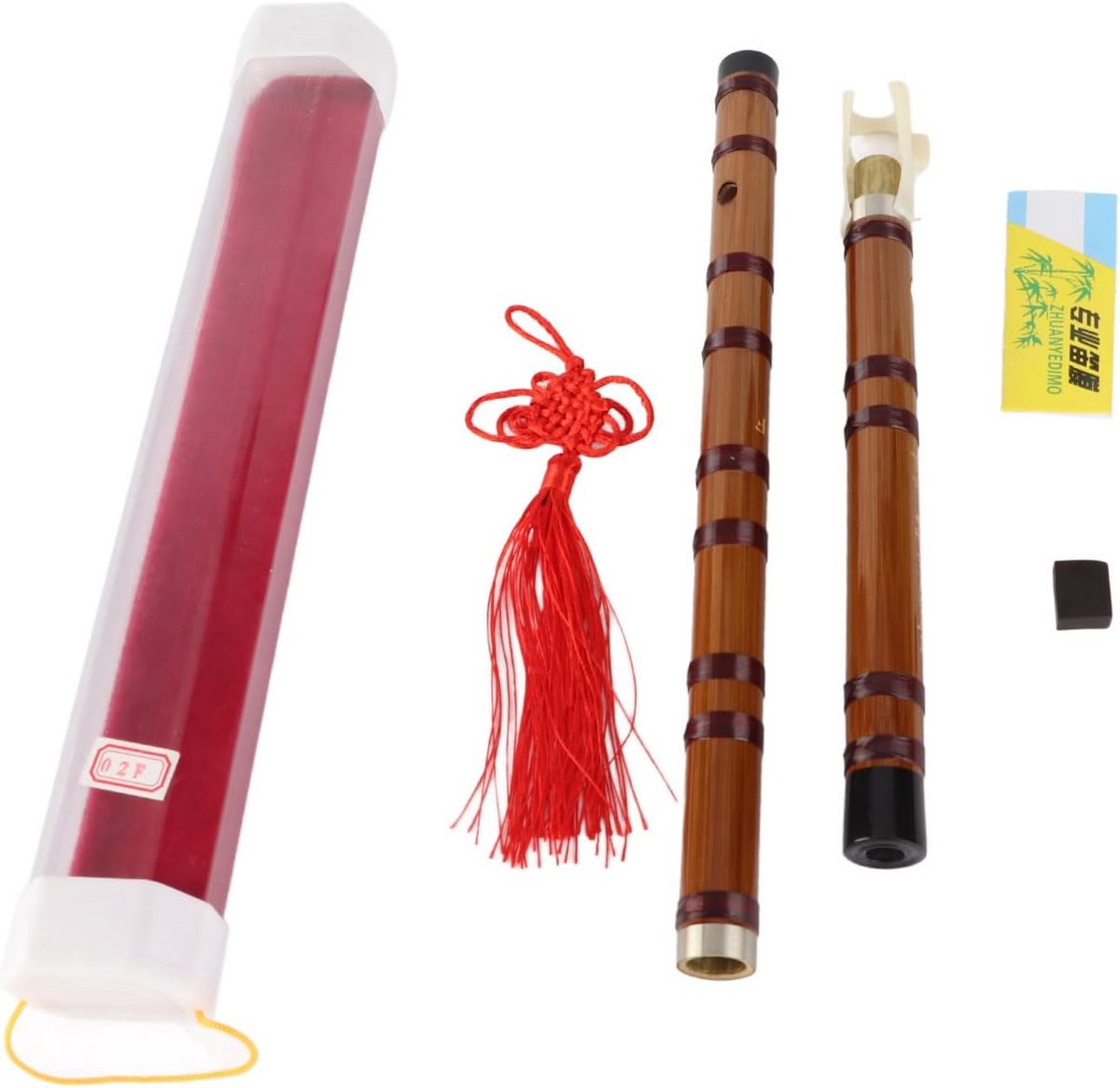 Traditionele Chinese Bamboe Blokfluit Dizi in F-toonsoort - Handgemaakt voor Beginners