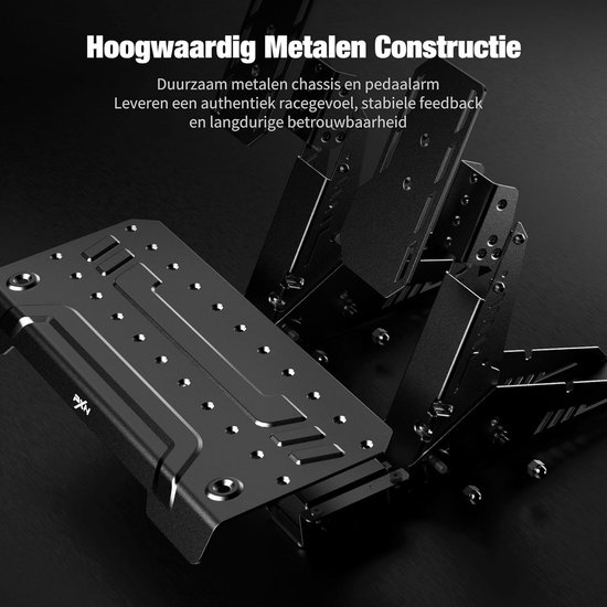 Sim Racing Pedaalset met Hall-Effect Sensoren voor PC - Gas en Rem Pedalen van Merkloos — afbeelding 3
