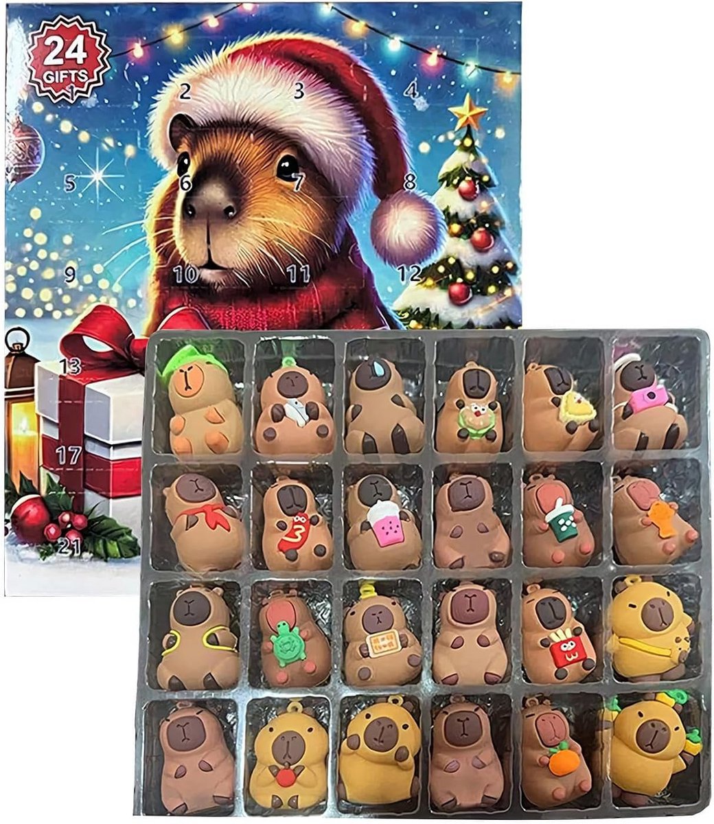 Adventskalender met 24 Dagen Aftellen naar Kerstmis Speelgoed voor Kinderen en Volwassenen