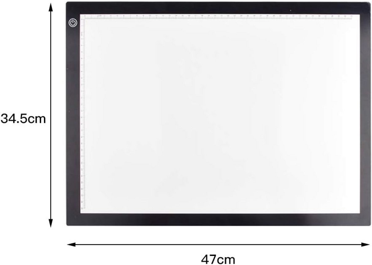 A3 Lightbox Tekentafel Ultra-dun USB-Aanpasbare Helderheid voor Tekenen en Borduren