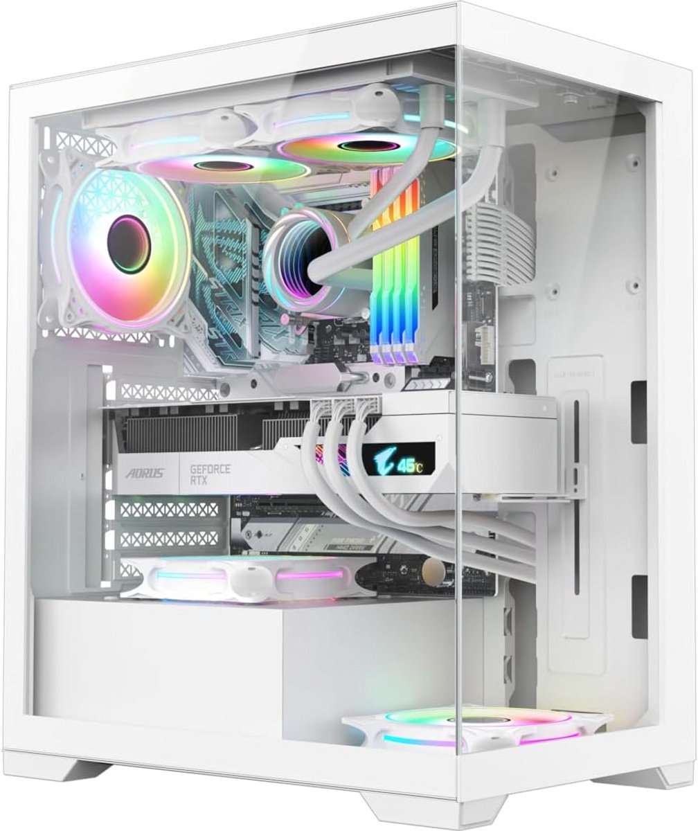 ATX Gaming PC Behuizing met Glazen Panelen en Geïntegreerde ARGB Ventilatiebeheer