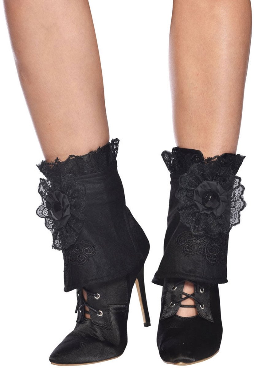 Zwarte spitse bootcovers