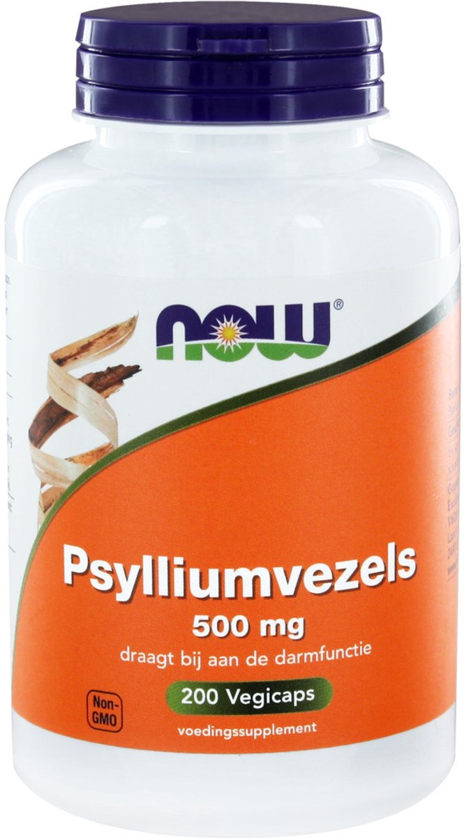NOW Psylliumvezels 500 mg (200 vegicaps)