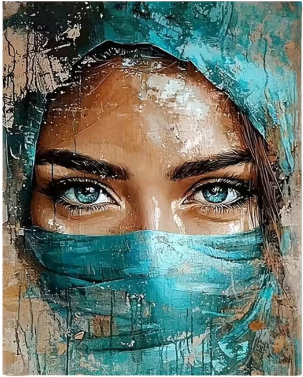Paint by numbers Volwassenen– schilderen op nummer – Creatieve hobby - Ontspanning Thuis - Cadeau idee - Compleet pakket - DIY decoratie - Portret - Desert Muse