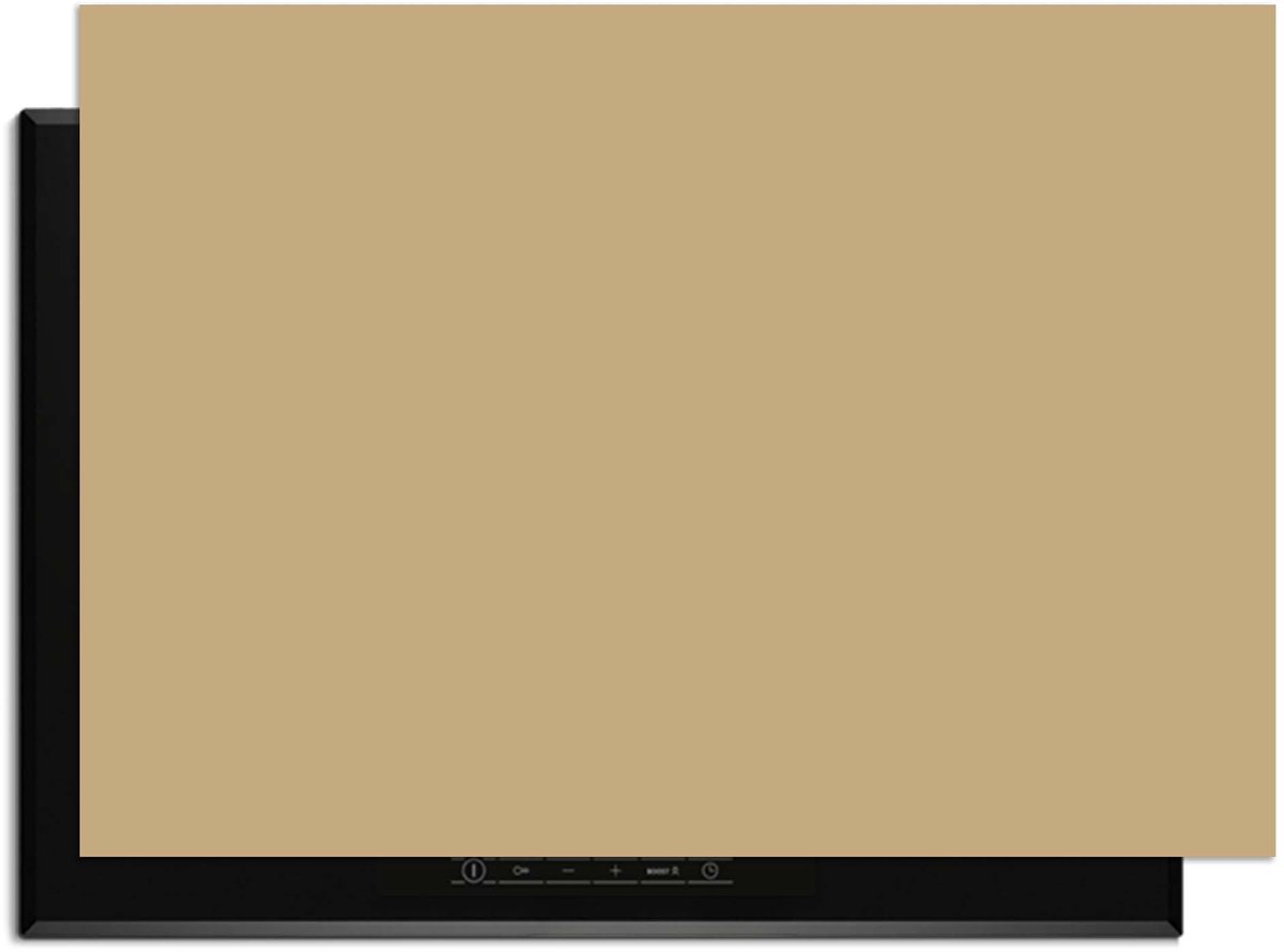 KitchenArt - Champagne Glow – Inductie Beschermer - 86x52 cm - Kookplaat Beschermer - Luxe Afdekplaat Inductieplaat - Anti-slip & Oprolbaar - Beschermmat Inductiekookplaat
